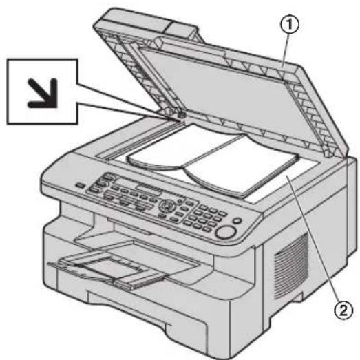 PANASONIC KX-MB781G - Nutzung des Vorlagenglases des Scanners - 1