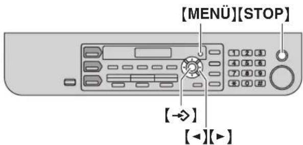 [MENÜ][STOP] [→] [←][▶]
