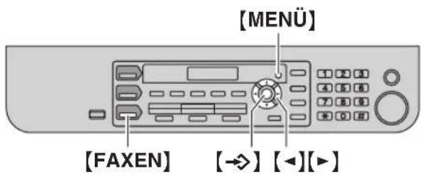 [MENÜ] [FAXEN] [→] [←][►]