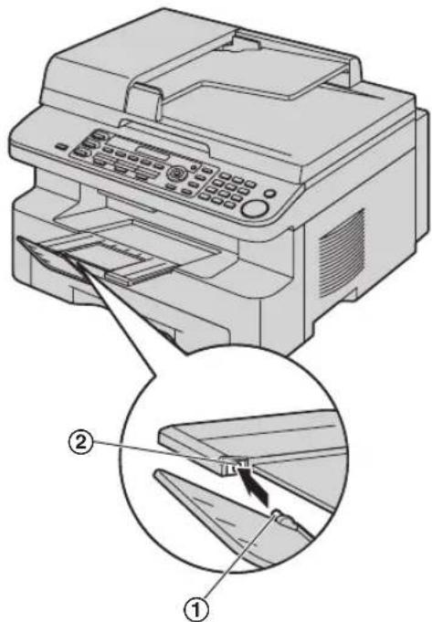 PANASONIC KX-MB778 - Wenn der obere Teil der Verlängerung nicht fixiert ist - 1