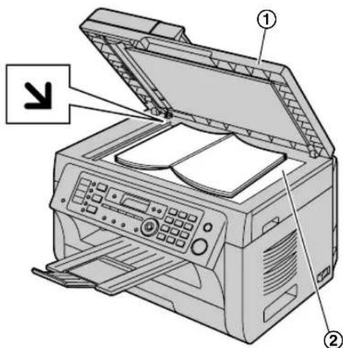 PANASONIC KX-MB2061G - Das Vorlagenglas des Scanners verwenden - 1