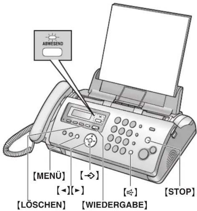 PANASONIC KX-FP215G - Anhören aufgezeichneter Nachrichten - 1