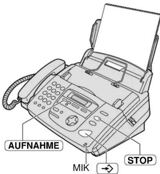 PANASONIC KX-FP155G - Aufzeichnen von Kurznachrichten (Memos) - 1