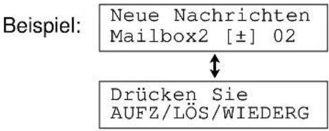PANASONIC KX-FP155G - Drücken Sie + oder -, bis die gewünschte Mailbox-Nr. angezeigt wird. - 1