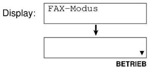PANASONIC KX-FP155G - Aktivieren des FAX-Modus - 1