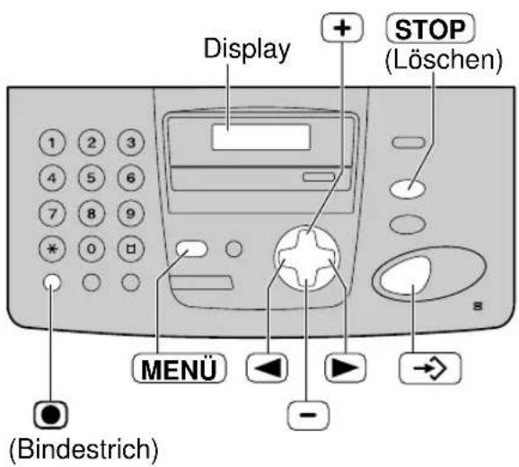 PANASONIC KX-FP155G - Löschen einer Ziffer - 1