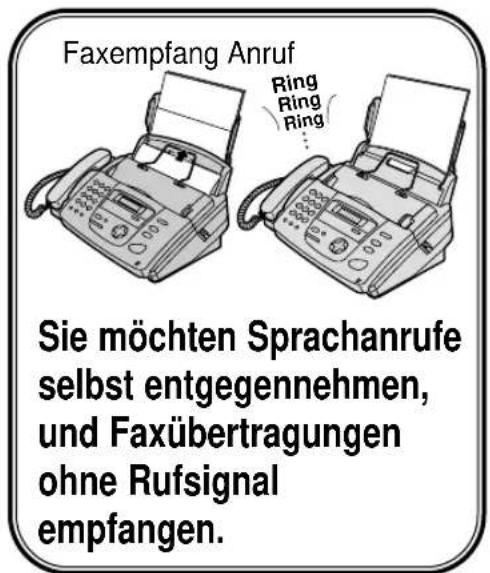 PANASONIC KX-FP155G - Einstellen des Empfangsmodus - 2