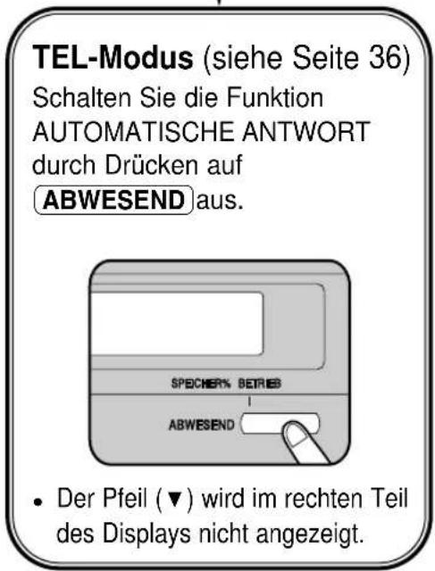 PANASONIC KX-FP155G - Einstellen des Empfangsmodus - 5