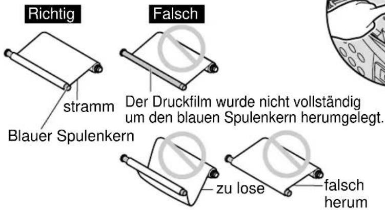 PANASONIC KX-FP155G - Drehen Sie das Antriebsrad (blau) in Pfeilrichtung. - 1