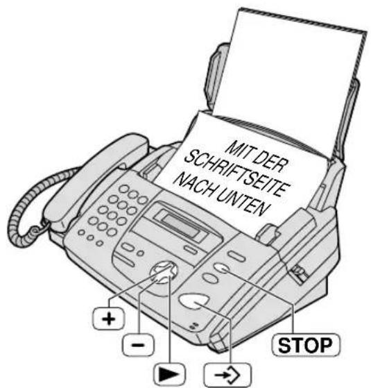 PANASONIC KX-FP155G - Übertragen eines Dokumentes an mehrere vorprogrammierte Empfänger - 1