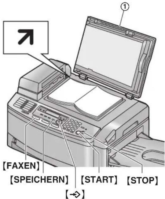 PANASONIC KX-FLB851G - Verwendung des Vorlagenglases des Scanners - 1
