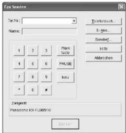 PANASONIC KX-FLB851G - Versenden eines Computerdokuments von Ihrem Computer aus als Faxmitteilung - 1