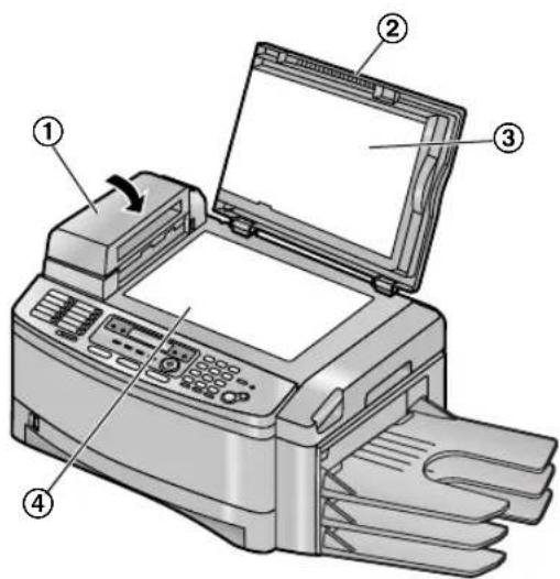PANASONIC KX-FLB851G - Weiße Platte und Vorlagenglas des Scanners - 3