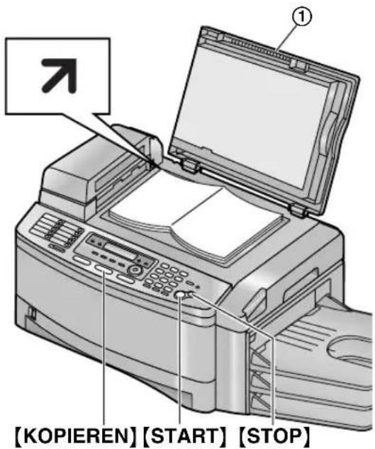 PANASONIC KX-FLB851G - Verwendung des Vorlagenglases des Scanners - 1