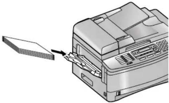 PANASONIC KX-FLB851G - Wenn das Aufzeichnungspapier im Mehrzweck-Eingabefach nicht richtig in das Gerät eingeführt wird - 1