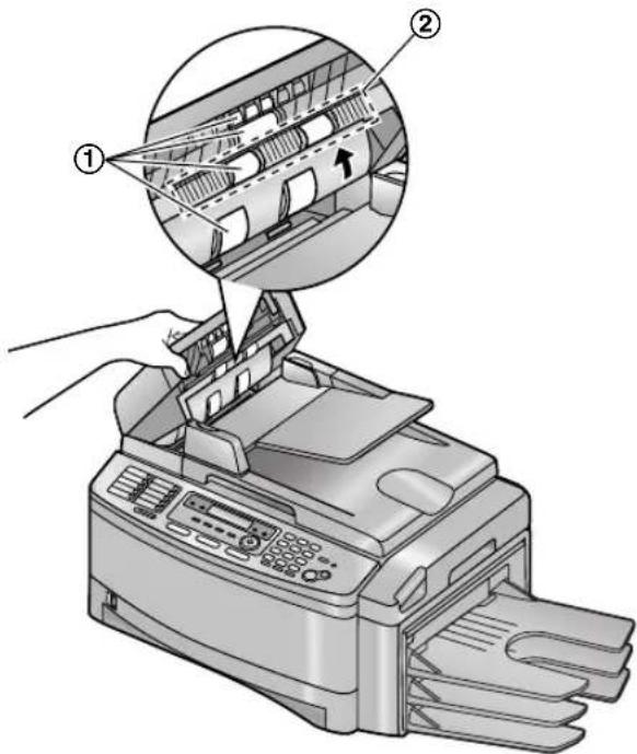 PANASONIC KX-FLB851G - Reinigung der Rollen des Dokumenteneinzugs - 2
