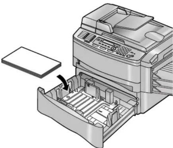 PANASONIC KX-FLB851G - Wenn das Aufzeichnungspapier im Papier-Eingabefach / optionalen Eingabefach nicht richtig in das Gerät eingeführt wird - 3