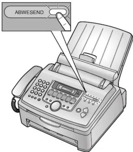 PANASONIC KX-FL611G - Aktivieren des FAX-Modus - 1