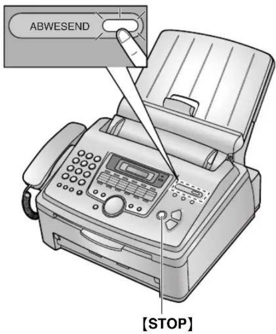 PANASONIC KX-FL611G - Aktivieren des TEL/FAX-Modus - 1
