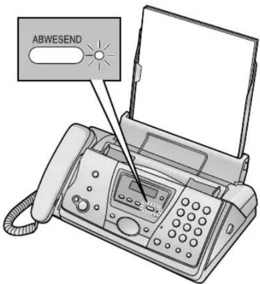 PANASONIC KX-FC245G - Aktivieren des TAM/FAX-Modus - 1