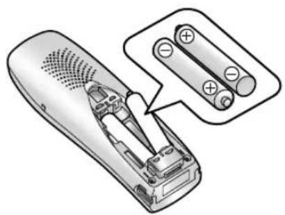 PANASONIC KX-FC245G - Einsetzen der Akkus - 1
