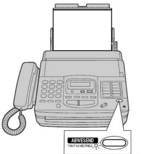 PANASONIC KX-F1830G - Wahl des FAX-Modus - 1