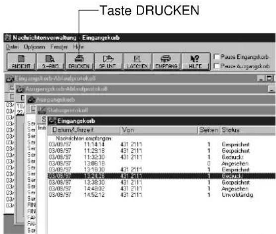 PANASONIC KX-F1830G - Ausdrucken empfangener Faxsendungen - 1