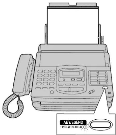 PANASONIC KX-F1830G - Einstellung für den Empfang von Nachrichten und Dokumenten - 1