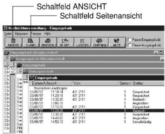 PANASONIC KX-F1830G - Vorschau auf die erste Seite eines empfangenen Faxes - 1