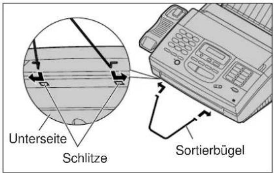 PANASONIC KX-F1830G - Sortierbügel anbringen - 1