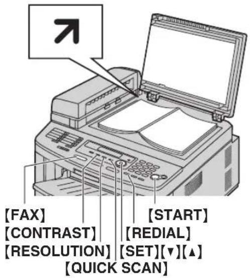 PANASONIC KX-FLB881 - Using the scanner glass - 1