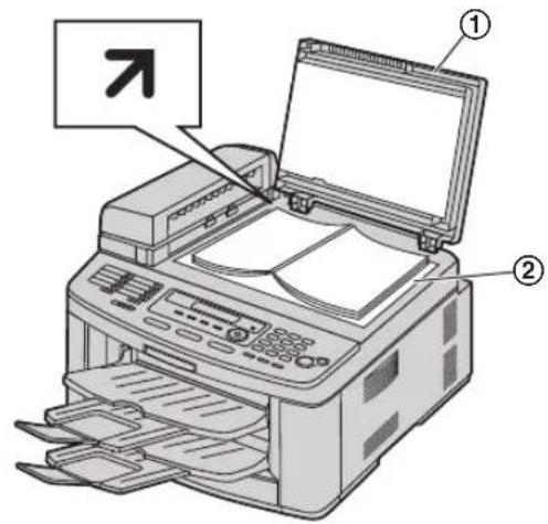 PANASONIC KX-FLB881 - Using the scanner glass - 1