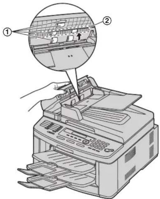 PANASONIC KX-FLB881 - Cleaning the document feeder rollers - 3