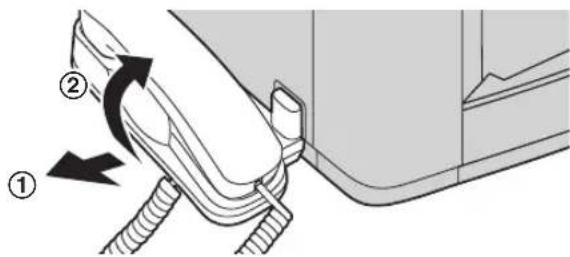 PANASONIC KX-FLB881 - To remove the handset unit - 1