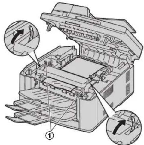 PANASONIC KX-FLB881 - When the recording paper has jammed near the fuser unit: - 1