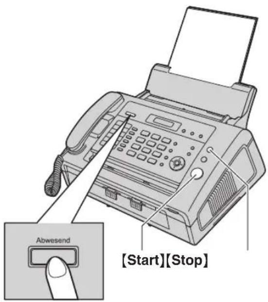 PANASONIC KX-FL421 - Aktivieren des TEL-Modus - 1