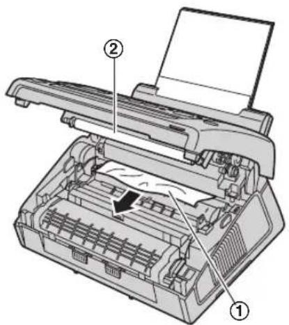 PANASONIC KX-FL421 - Wenn sich das Aufzeichnungspapier an der Trommel- und Tonereinheit staut - 3
