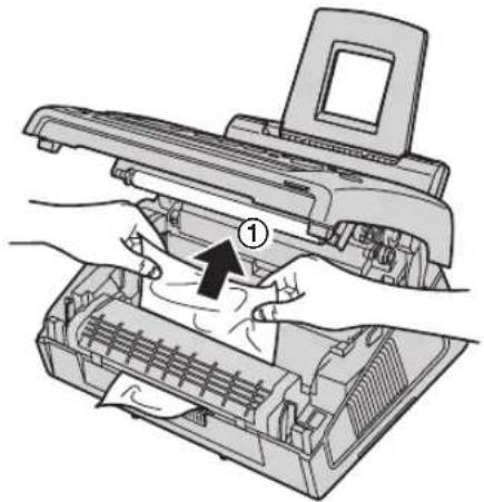 PANASONIC KX-FL421 - Wenn sich das Aufzeichnungspapier an der Papierausgabe staut - 5