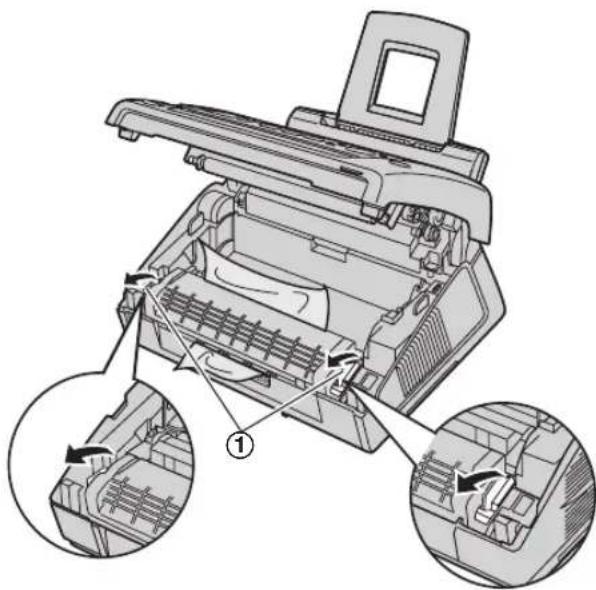 PANASONIC KX-FL421 - Wenn sich das Aufzeichnungspapier an der Papierausgabe staut - 4