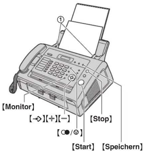 PANASONIC KX-FL421 - Manuelle Versendung eines Faxes - 1