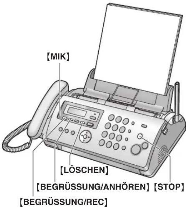 PANASONIC KX-FC255G - Aufzeichnen Ihres Ansagetextes - 1