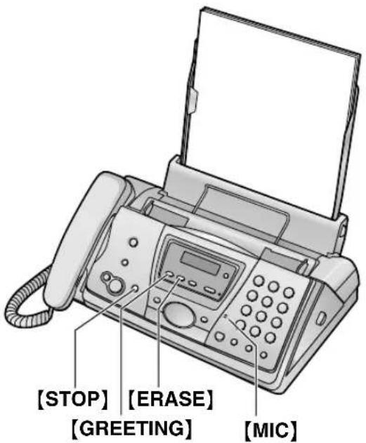 PANASONIC KX-FC245E - Recording your greeting message - 1