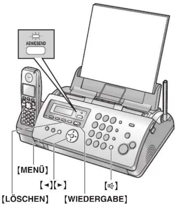 PANASONIC KX-FC225G - Anhören aufgezeichneter Nachrichten - 1