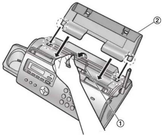 PANASONIC KX-FC225G - Schließen Sie die vordere Abdeckung fest. - 2