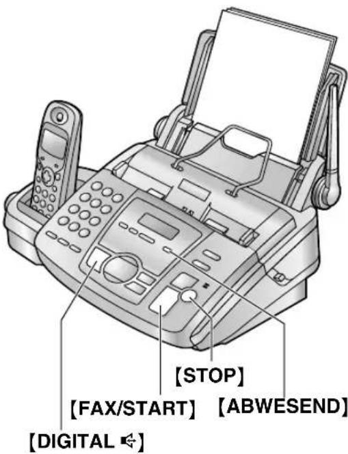 PANASONIC KX-FC195GG - Aktivieren des TEL-Modus - 1
