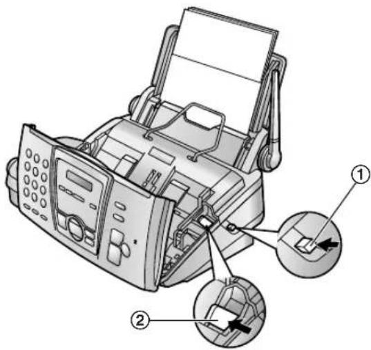 PANASONIC KX-FC195GG - Wenn sich das Aufzeichnungspapier im Gerät staut - 2