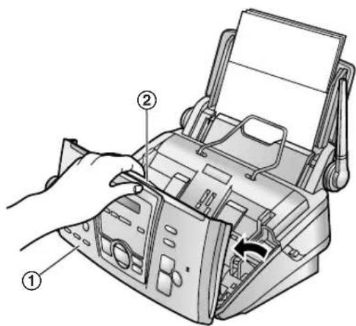 PANASONIC KX-FC195GG - Wenn sich das Aufzeichnungspapier im Gerät staut - 1