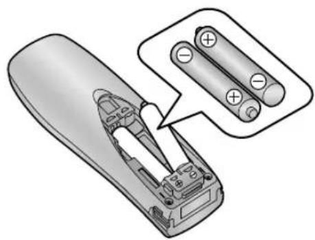 PANASONIC KX-FC195GG - Einsetzen der Akkus - 1