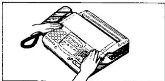 PANASONIC KX-F2780EB - Place the handset on the handset cradle and close the lids securely. - If the following message is displayed when the unit is turned on, the handset cradle is not installed correctly. - 1