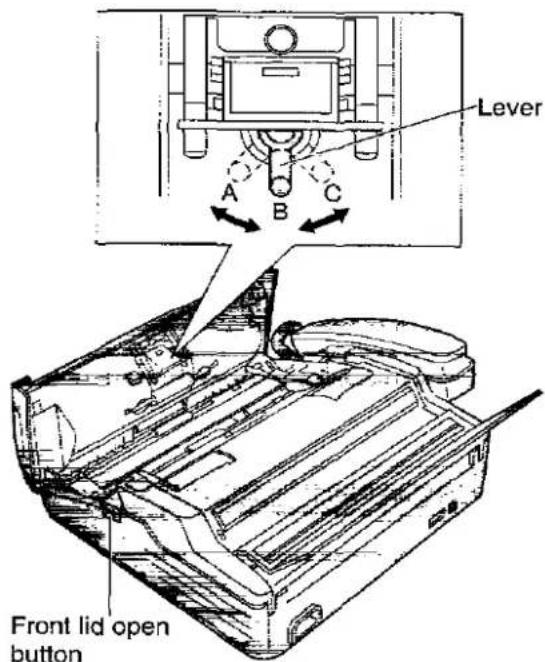 PANASONIC KX-F2780EB - Adjusting the feeder pressure - 1